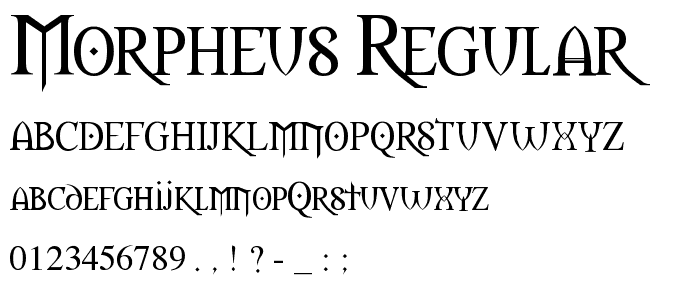 Morpheus Regular font